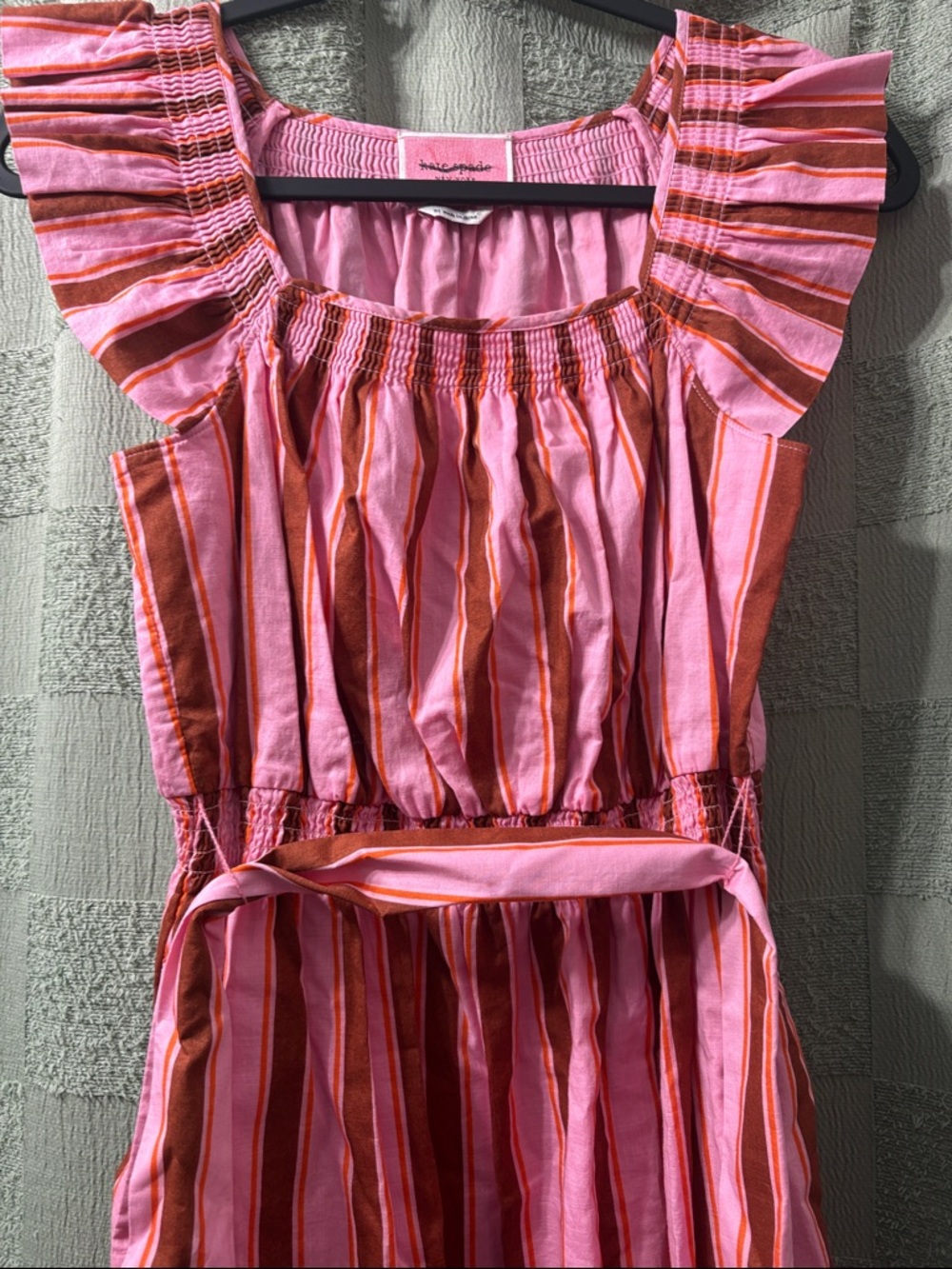 kate spade Pink and Rust Striped Sundress - Picture 7 of 10
